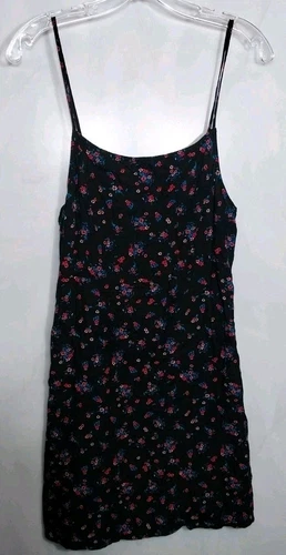 VETEMENTS Abito Van's L Floreale Zip Laterale Cinturino Regolabile Spiaggia Boho Capriccioso Romantico