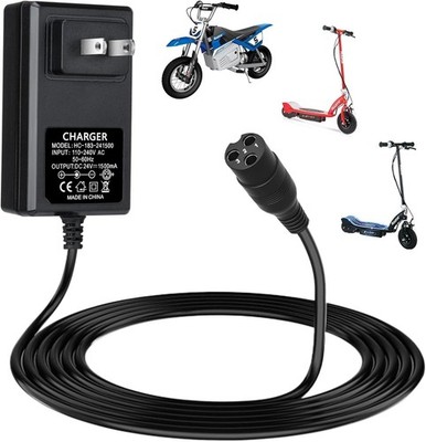 for Razor MX350 Dirt Bike Charger, 24V Electric Scooter Cord E300, E100,...