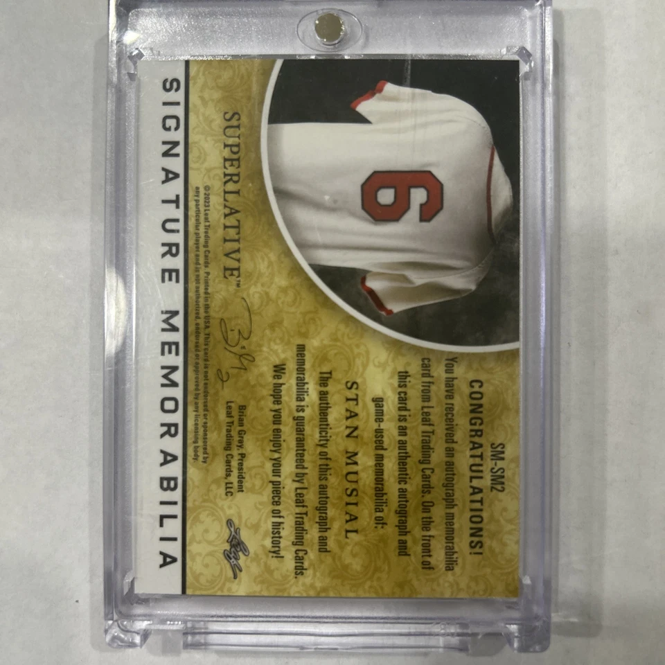 Memorabilia de firma autografiada de Stan Musial Leaf SM-SM2 2023 Foto 3 de 3