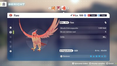 Shiny Elite Fiaro  Level 100 6IV + Max EV / DV  Für Pokemon Legenden Z-A