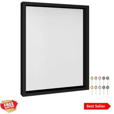 12x16 Large Shadow Box Frame with Soft Linen Back - Metal Push Pins Included,...