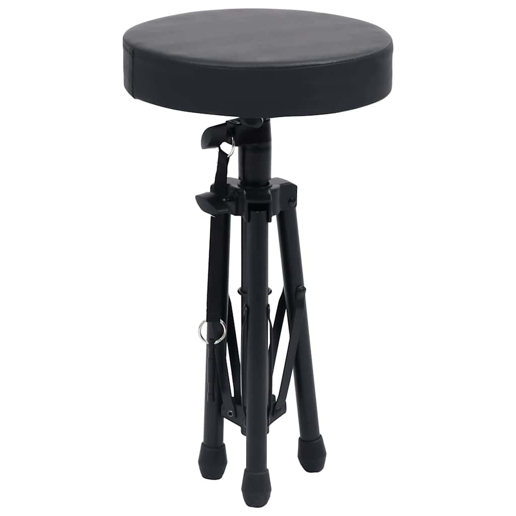 Supporto per Tastiera con Sgabello Nero vidaXL foto 6