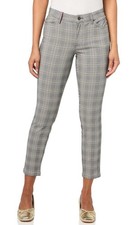 Tommy Hilfiger Gray Black Glen Plaid Straight Leg Skinny Pants Women's Size 4