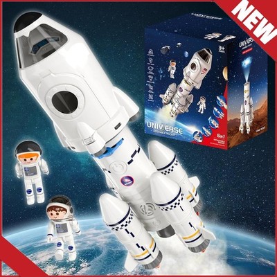 5-in-1 STEM-Spielzeug Spaceshuttle Weltraummission Rakete Spielzeug für Kinder