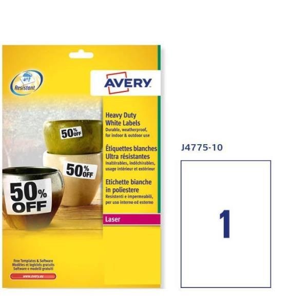 Avery Bianco Etichette, Etichette A Getto D'inchiostro Resistenti Alle Intemperie E Durevoli - Immagine 3