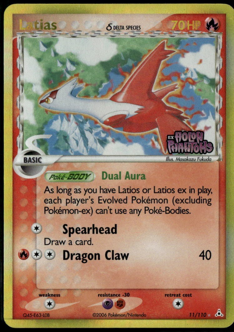 Latias Reverse Holo 11/101 ex Holon Phantoms 2006 LP Pokemon Card