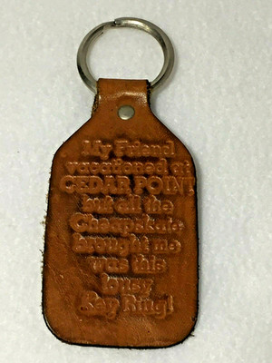 Cedar Point Leather Keychain, ''My Friend ... Lousy Key Ring!'' Vintage