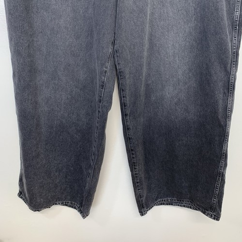 Old Navy Baggy Wide Leg Jeans Woman Plus 22 High Rise Black Pockets Boho Grunge - Picture 3 of 11
