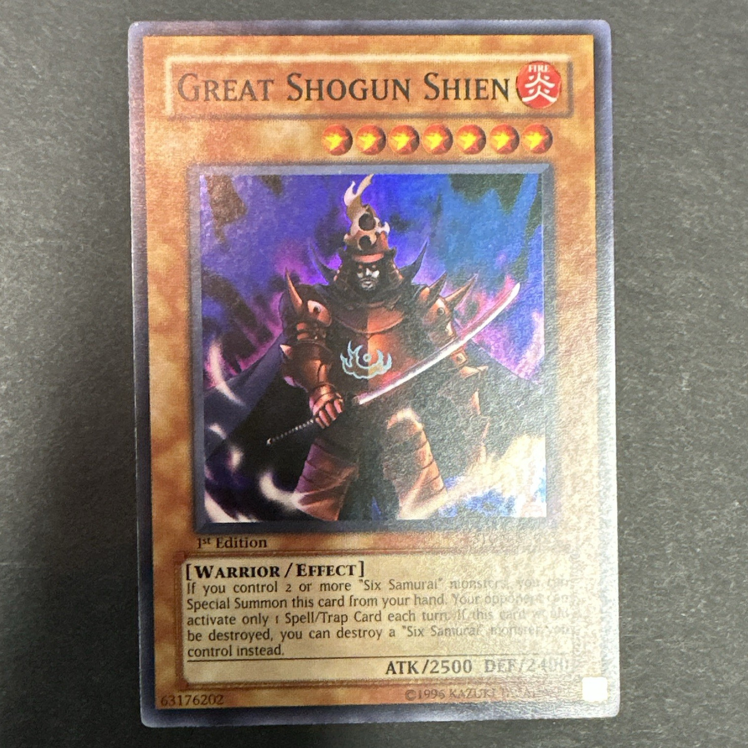 Great Shogun Shien STON-EN013 YuGiOh Strike of Neos trading card — raw and PSA graded price guide