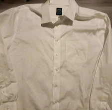 Brooks Brothers Shirt Mens 18.5 36/37 White Non Iron Supima Dress Button Up