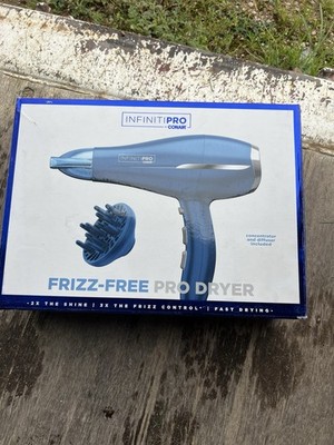 Conair InfinitiPro Frizz-Free Pro Dryer Blue with Diffuser & Concentrator