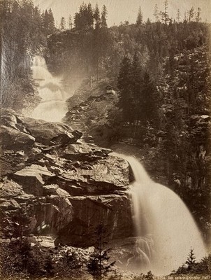 Österreich, Der Untere Krimmier, Großer Wasserfall, Alpen, Albert Hautecoeur, 1862