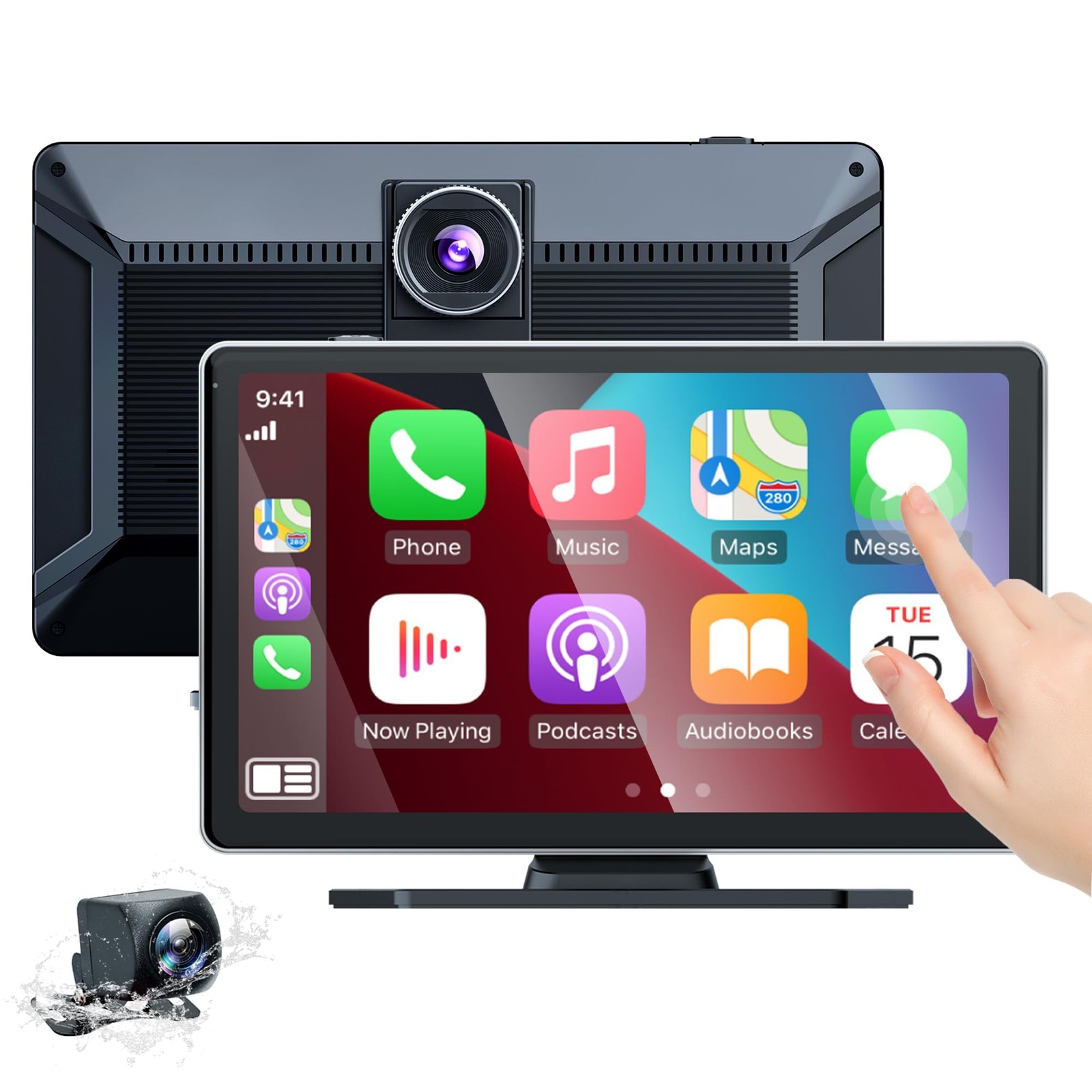 Wireless Car Stereo 9 Inch CarPlay Screen for Apple Car Play & Android Auto
