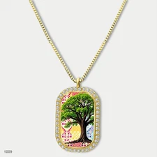 Amazing Tree Of Life Pendant Necklace Chain Picture Dog Tag Chain Gift Design Re