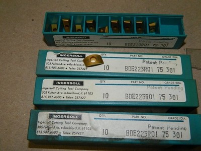 Ingersoll Carbide BDE-223R01 Insert 4-Packs of 10 Grade 301 NEW 