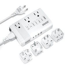 DOACE 220V to 110V Converter for European Travel - 350W 7 in 1 Voltage White