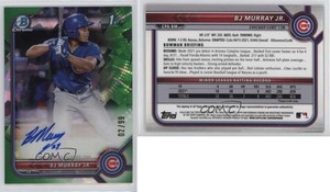 2022 Bowman Chrome Prospect Green Atomic Refractor /99 BJ Murray Jr #CPA-BM Auto