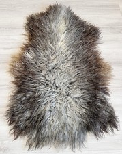 100 Natural Gotland Sheepskin Rug,sheepskin Pelt,Natural Color,gray,brown,camel