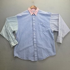 Vintage Panhandle Slim Men's Striped Sleeves Western Shirt Size Large Made in US