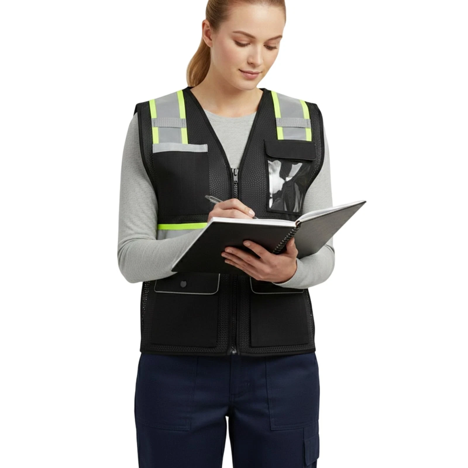 HYCOPROT Safety Vest for Women Mesh Reflective Lady High Visibility Construct... - product detail image 9