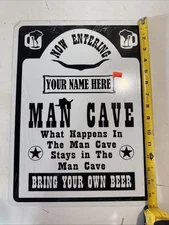 Noe Entering Man Cave !bring Your Own Beer Aluminum Sign 