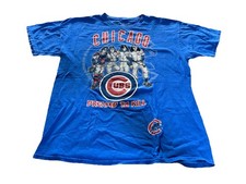 Liquid Blue Chicago Cubs KISS Blue Cotton Graphic Men's Crew Neck T-Shirt Size L
