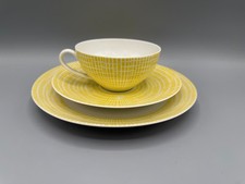 Arzberg 2000 Löffelhardt Bastdekor - Kaffeegedeck Kaffee Gedeck - gelb - TOP