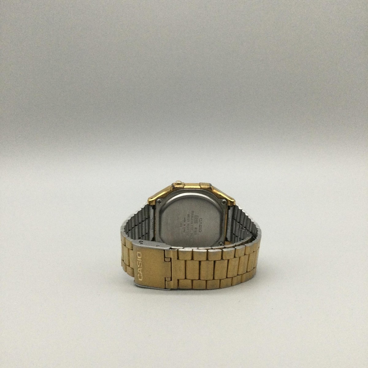 Casio 3298 A168 Mens Watch 35mm Gold Tone Alarm Chronograph