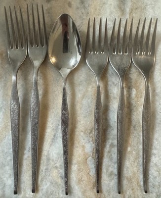 Shape Stainless by Towle Silver Burnished Germany 6pc set spoons & forks