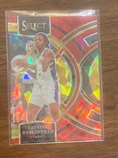CRYSTAL DANGERFIELD 2024 PANINI SELECT WNBA SPARKS RED ICE PRIZM CARD #131