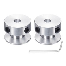 2Pcs Single Groove Pulley 5mm Fixed Bore 20mm Outer Diameter for 6mm Belt