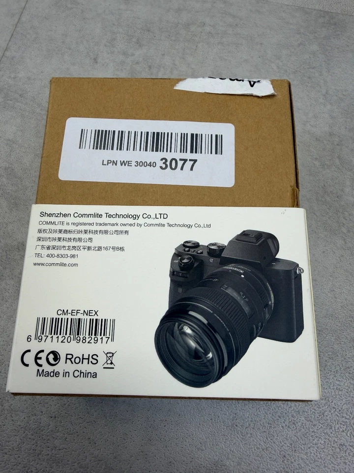 Commlite Auto Focus EF-NEX EF-E Mount Lens Adapter for Canon EF-S lens to Sony E - Image 3 of 4