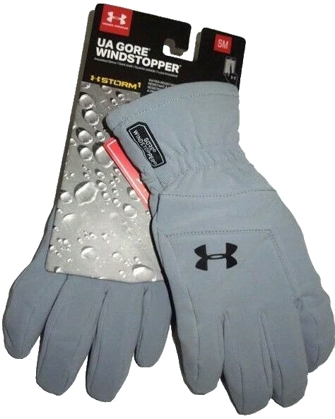 Under Armour men's Gore Windstopper winter Gloves - size Small - Grey