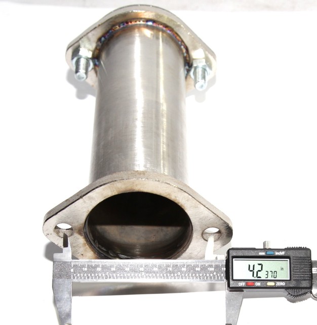 2 Piece 3" 2Bolt Steel Flange Catback Exhaust Muffler SS Extension Pipe