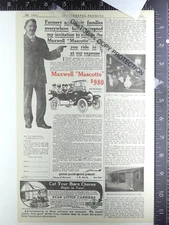 1912 ADVERTISING for United States Motor Co Maxwell Mascotte car automobile $980