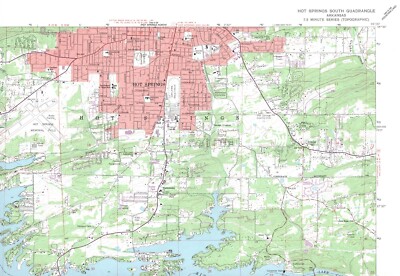 Hot Springs South Quadrangle Arkansas 1976 USGS Topo Map 7.5 Minute Topographic
