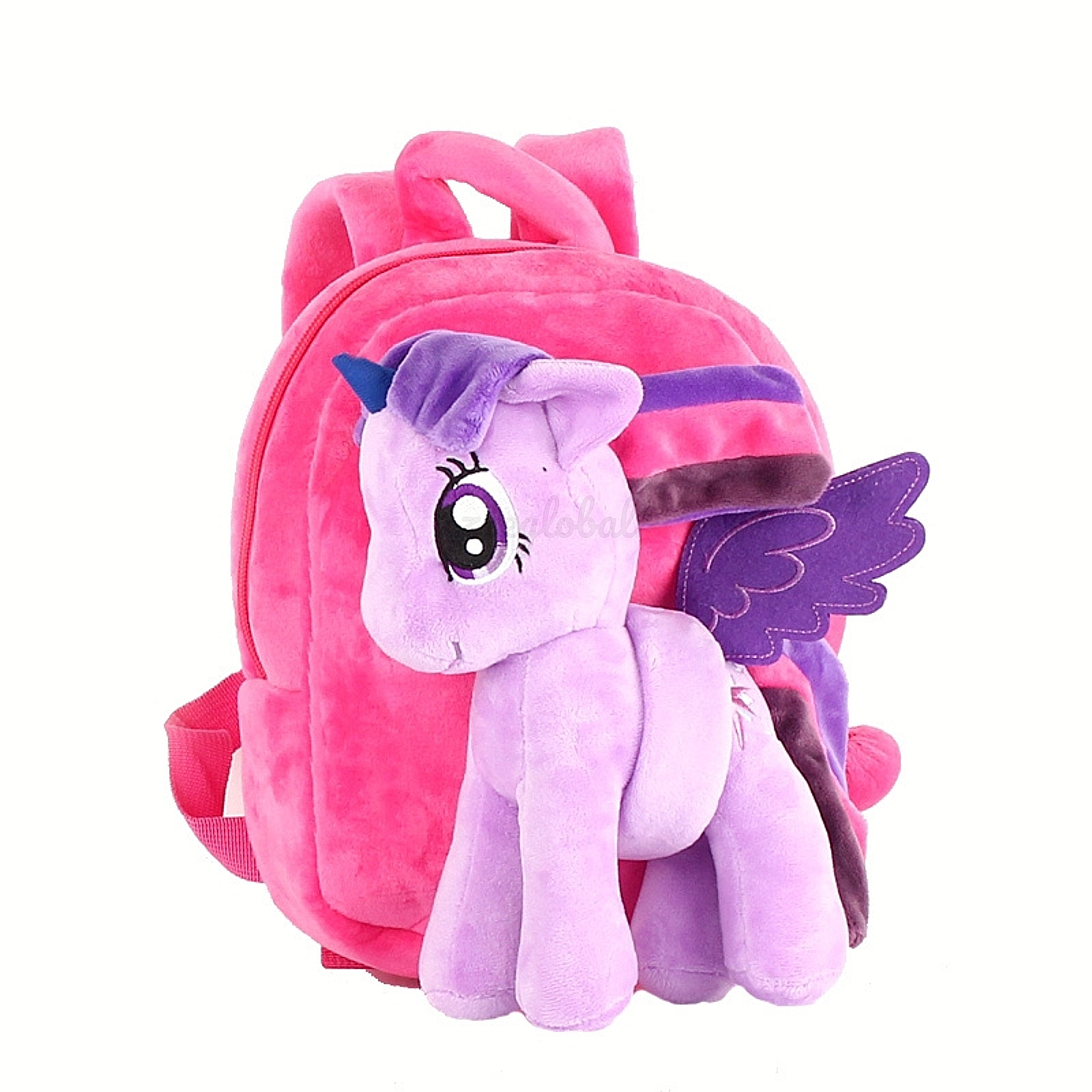 Zaino Staccabile My Little Pony Peluche Bambini Borsa Prescolare 25x20cm VIOLA