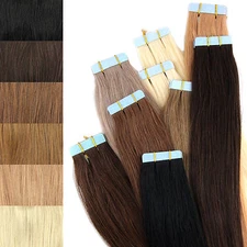 Seamless 16-26inch PU Skin Weft Tape in Ombre Remy Human Hair Extensions 