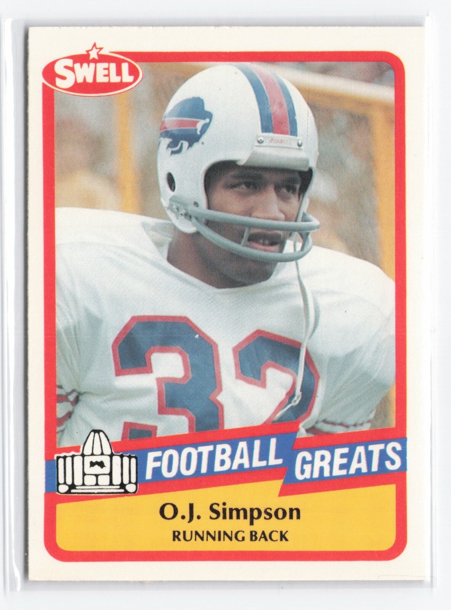 1989 Swell CMC O.J. Simpson #127 Football Greats Base Bills | eBay