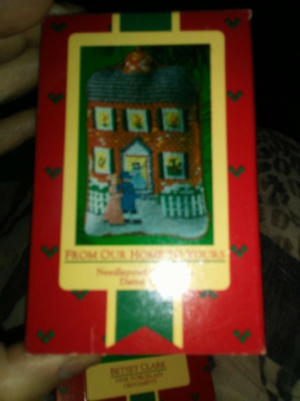 Hallmark Keepsake Needlepoint Ornament "From Our Home To Yours" 1985