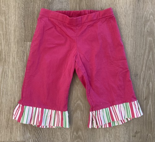 Cheeky Banana Girl’s Size 4 Pink Cropped Pants With Striped Pattern