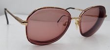 Vintage BerDel Florence Tortoise Gold Oval Metal Sunglasses Italy FRAMES ONLY