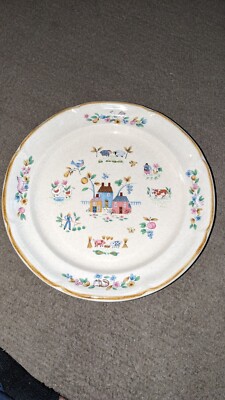 HEARTLAND 皿 4枚 Vintage Heartland Stoneware Salad Plates - Farmhouse Kitchen Decor