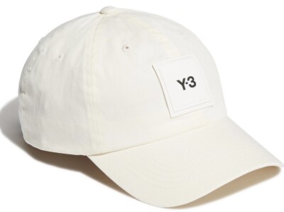 ADIDAS Y-3 SQUARE LOGO PATCH CAP, WHITE/IVORY, SIZE OSFA, H15772 S
