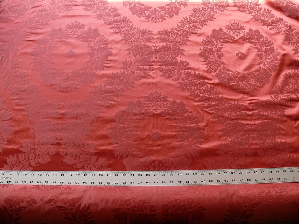 BY YD SCALAMANDRE JOSEPHINE 100% SILK DAMASK CLASSIC LAUREL WREATH Neoclassical - Image 2 of 4