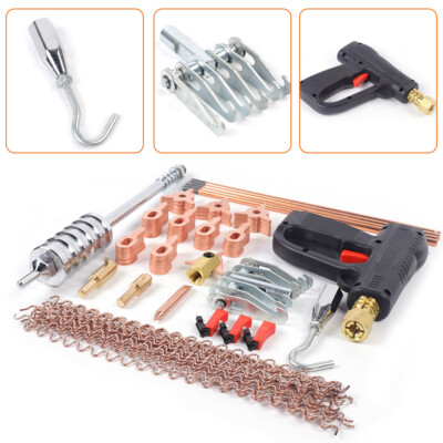 146pcs Stud Welder Dent Puller Spot Welding Gun Pulling Slide Hammer Repair Tool