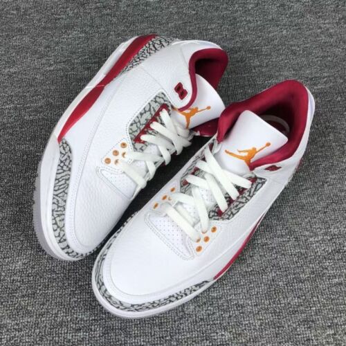 Nike Air Jordan 3 Retro "Cardinal Red" Mid Top Basketball Shoes Men's Size
