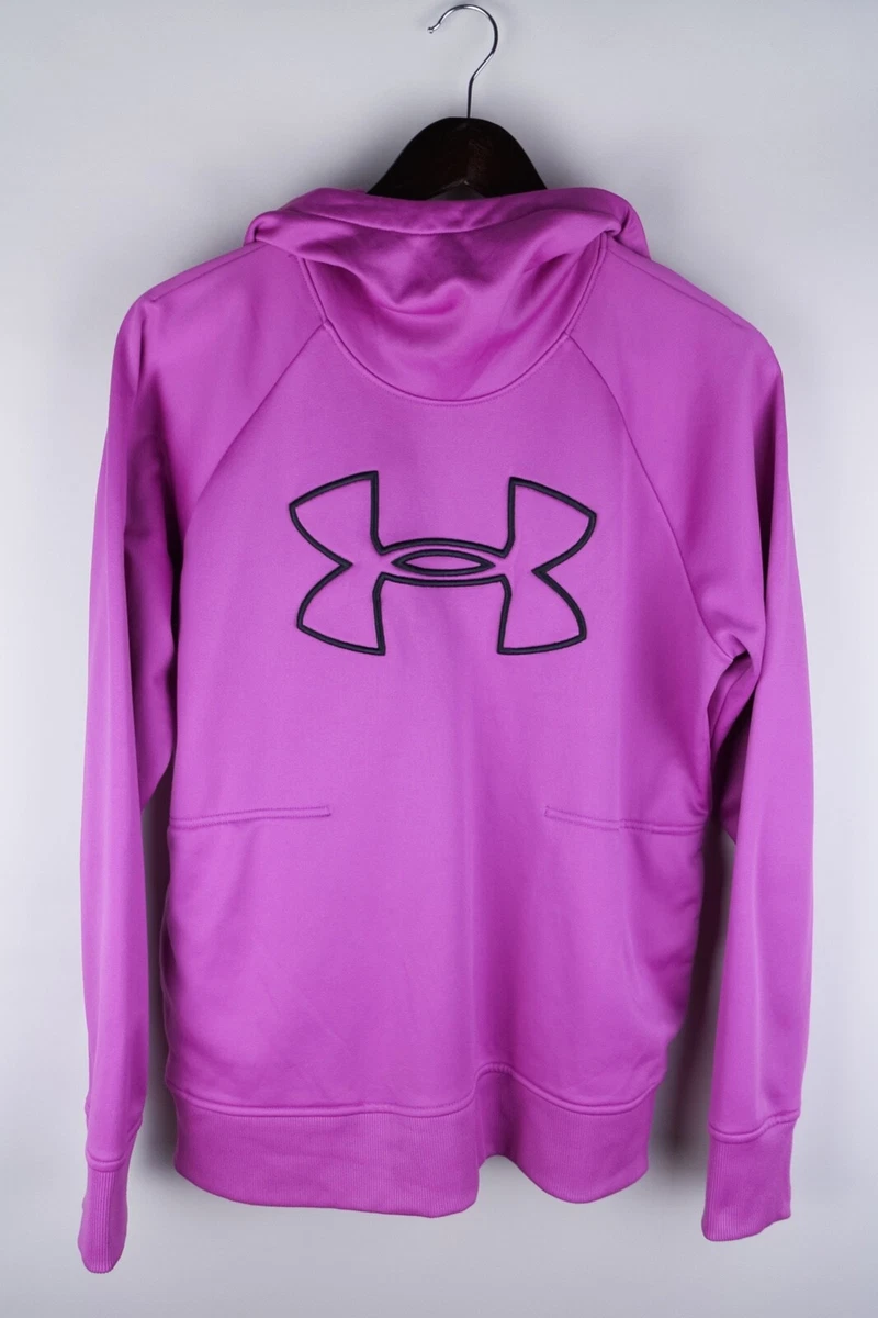 Under Armour ColdGear Men Hoodie Activewear Casual Pink Loose Pullover size L