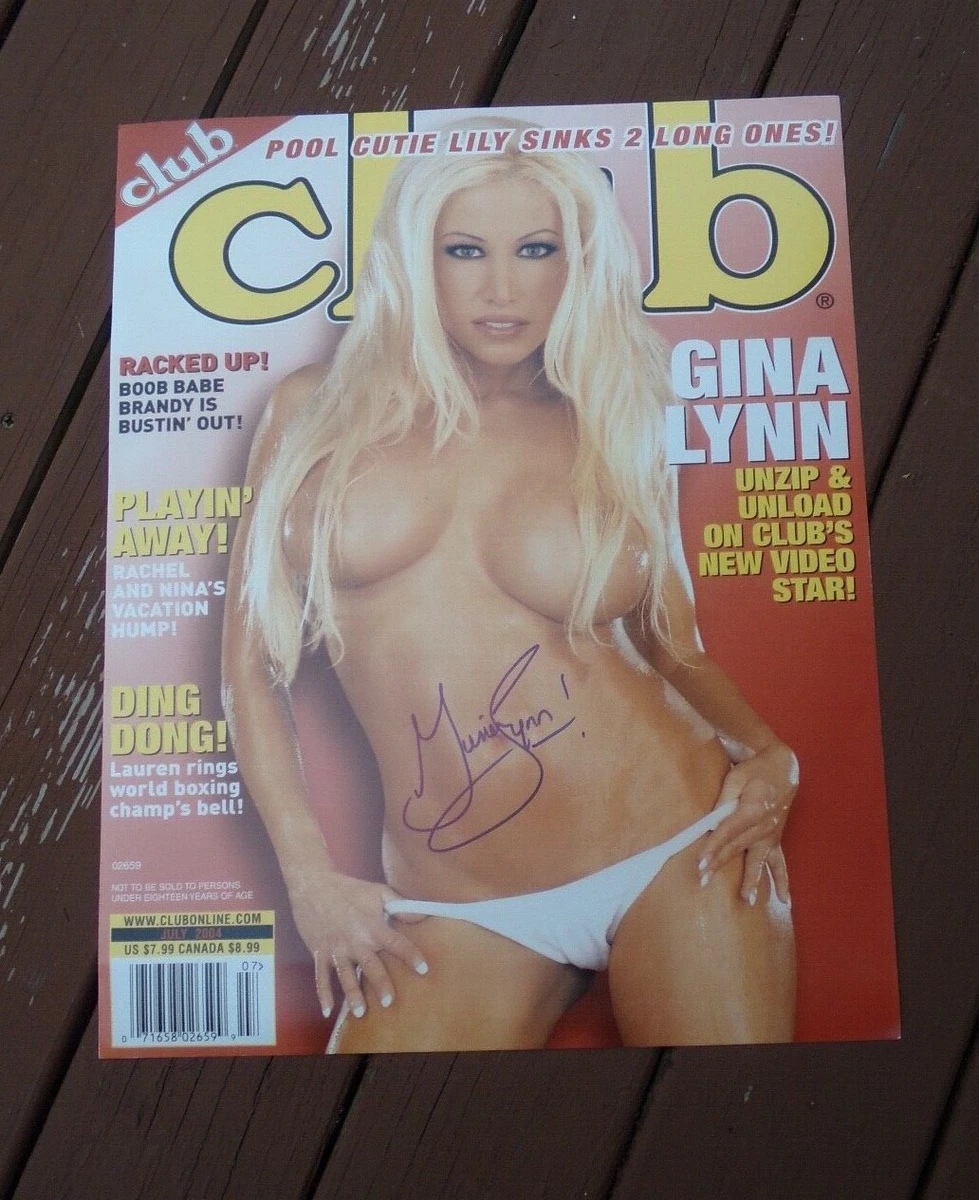 🔥 XXX Sweet Amazing Autograph Signed 16 x 20 Club Magazine Photo GINA LYNN  | eBay