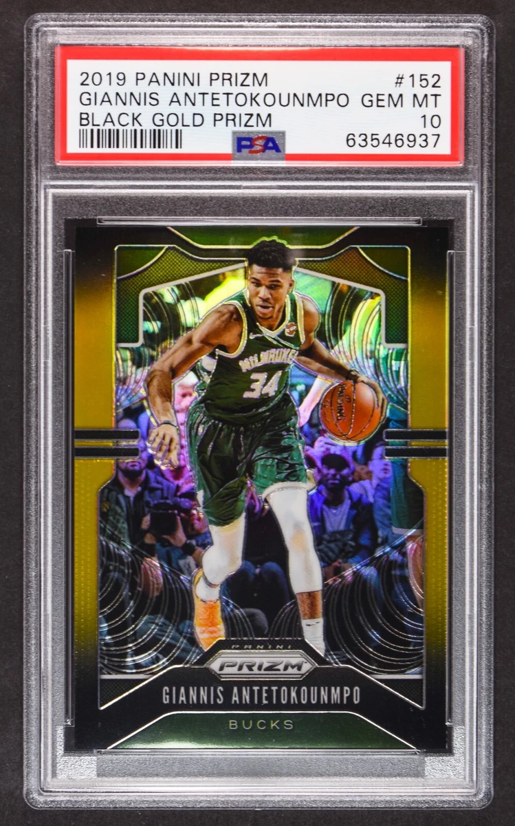 2019 PANINI PRIZM BLACK GOLD PRIZM GIANNIS ANTETOKOUNMPO #152 4/5 PSA 10
